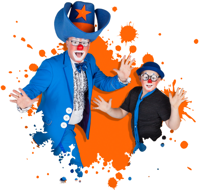 clownwowa on an orange paint